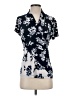 DKNY Blue Short Sleeve Blouse Size S - photo 1
