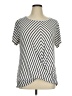 AGB Stripes Silver Short Sleeve Top Size 1X - photo 1