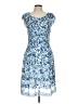 Max Studio 100% Polyester Print Blue Cocktail Dress Size L - photo 1