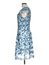 Max Studio 100% Polyester Print Blue Cocktail Dress Size L - photo 5