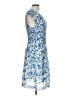 Max Studio 100% Polyester Print Blue Cocktail Dress Size L - photo 4