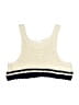 Zara 100% Cotton Ivory Tan Tank Top Size 9 - photo 1