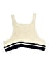 Zara 100% Cotton Ivory Tan Tank Top Size 9 - photo 2