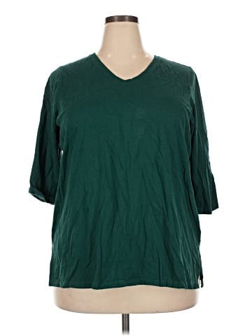 Woman Within 3/4 Sleeve T-Shirt (view 1)