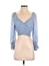 krush Blue 3/4 Sleeve Blouse Size S - photo 1