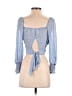 krush Blue 3/4 Sleeve Blouse Size S - photo 2