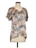 XCVI Tie-dye Tan Short Sleeve Blouse Size S - photo 1