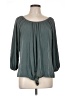 Green Envelope Gray 3/4 Sleeve Blouse Size L - photo 1