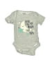 Gerber 100% Cotton Graphic Gray Short Sleeve Onesie Size Preemie - photo 1