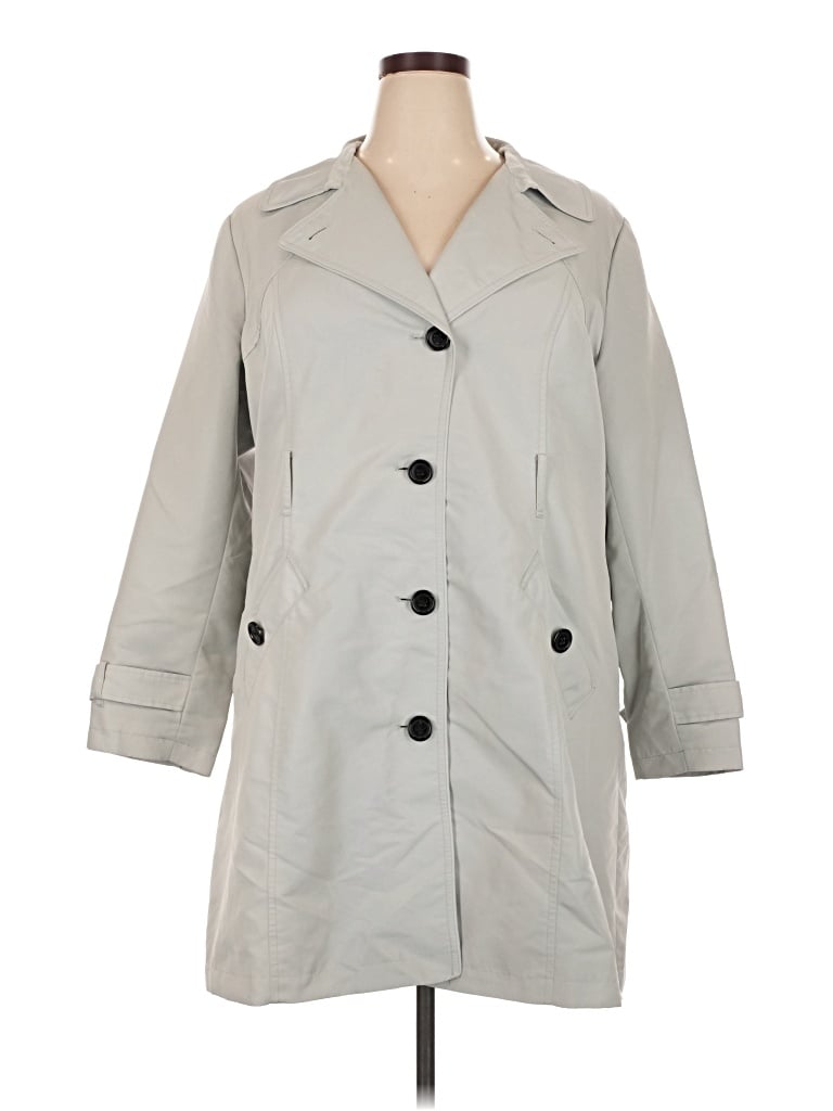 Pre-owned M&s Collection Trenchcoat In Gray