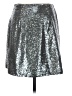 Gap 100% Polyester Metallic Silver Formal Skirt Size 4 - photo 2