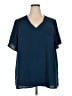 BLOOMCHIC 100% Polyester Blue Short Sleeve Blouse Size 22 - photo 1