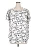 Jane and Delancey Silver Short Sleeve Blouse Size 1X - photo 1
