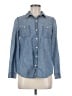Old Navy 100% Cotton Polka Dots Blue Long Sleeve Button-Down Shirt Size M - photo 1