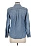 Old Navy 100% Cotton Polka Dots Blue Long Sleeve Button-Down Shirt Size M - photo 2