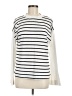 Socialite Stripes White Pullover Sweater Size M - photo 1