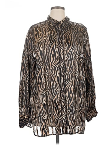 Karen Scott Long Sleeve Button-Down Shirt (view 1)