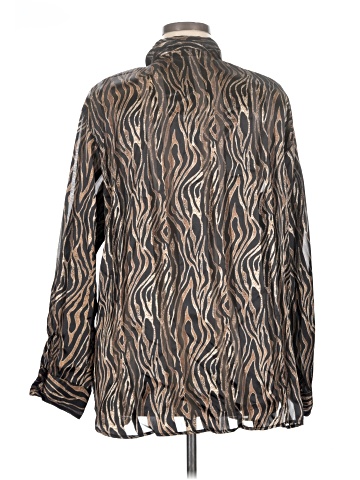 Karen Scott Long Sleeve Button-Down Shirt (view 2)