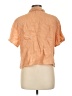 Flax 100% Linen Orange Short Sleeve Blouse Size 10 (M) - photo 2