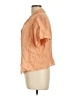 Flax 100% Linen Orange Short Sleeve Blouse Size 10 (M) - photo 5