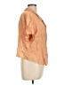 Flax 100% Linen Orange Short Sleeve Blouse Size 10 (M) - photo 4
