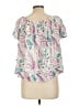 Attention 100% Rayon Ivory Short Sleeve Blouse Size L - photo 2