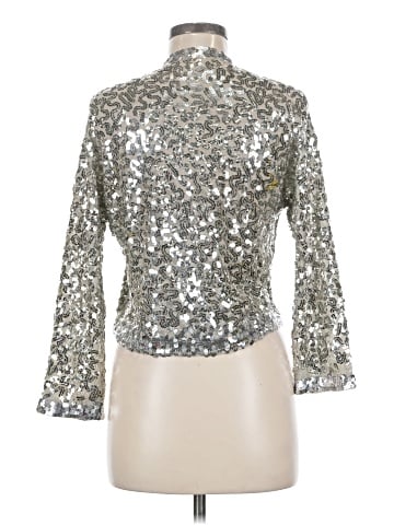 Gold Hawk 3/4 Sleeve Silk Top (view 2)