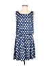 Robert Louis Polka Dots Blue Casual Dress Size M - photo 1