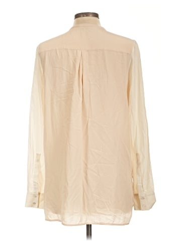 Vince. Long Sleeve Silk Top (view 2)