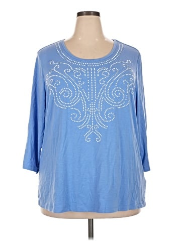 Laura Ashley 3/4 Sleeve Top (view 1)