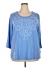 Laura Ashley Blue 3/4 Sleeve Top Size 2X - photo 1