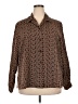 Notations 100% Polyester Tweed Brown Long Sleeve Blouse Size 2X - photo 1