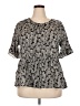 Ellos Gray Short Sleeve Blouse Size 20 - photo 1