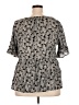 Ellos Gray Short Sleeve Blouse Size 20 - photo 2