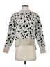 Aqua Animal Print Silver Pullover Sweater Size S - photo 1