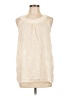 Hem & Thread 100% Polyester Ivory Sleeveless Blouse Size L - photo 1