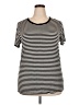 Torrid Stripes Black Short Sleeve T-Shirt Size 2X Plus (2) - photo 1