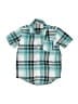 Crazy 8 100% Cotton Plaid Teal Short Sleeve Button-Down Shirt Size 4 - photo 1
