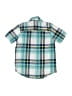 Crazy 8 100% Cotton Plaid Teal Short Sleeve Button-Down Shirt Size 4 - photo 2