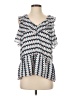 Parker 100% Polyester Blue Short Sleeve Blouse Size S - photo 1