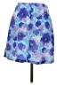 Exact Change 100% Polyester Floral Blue Casual Skirt Size 5 - photo 2