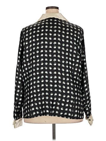 Jones New York Collection Long Sleeve Silk Top (view 2)
