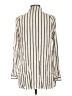 Love Notes 100% Rayon Stripes Ivory Long Sleeve Blouse Size L - photo 2