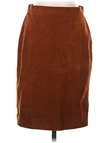 Escada by Margaretha Ley Leather Skirt (view 1)