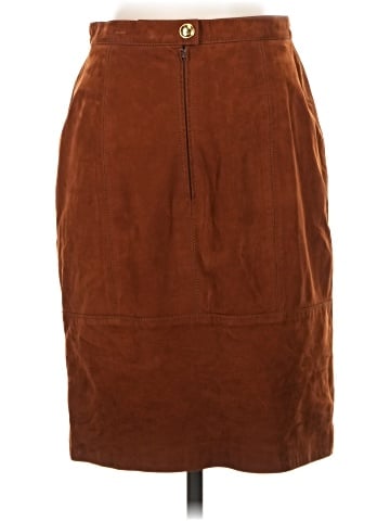 Escada by Margaretha Ley Leather Skirt (view 2)