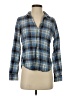 Frank & Eileen Plaid Blue Long Sleeve Button-Down Shirt Size XS - photo 1
