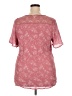 Siren Lily 100% Polyester Pink Short Sleeve Blouse Size 2X - photo 2