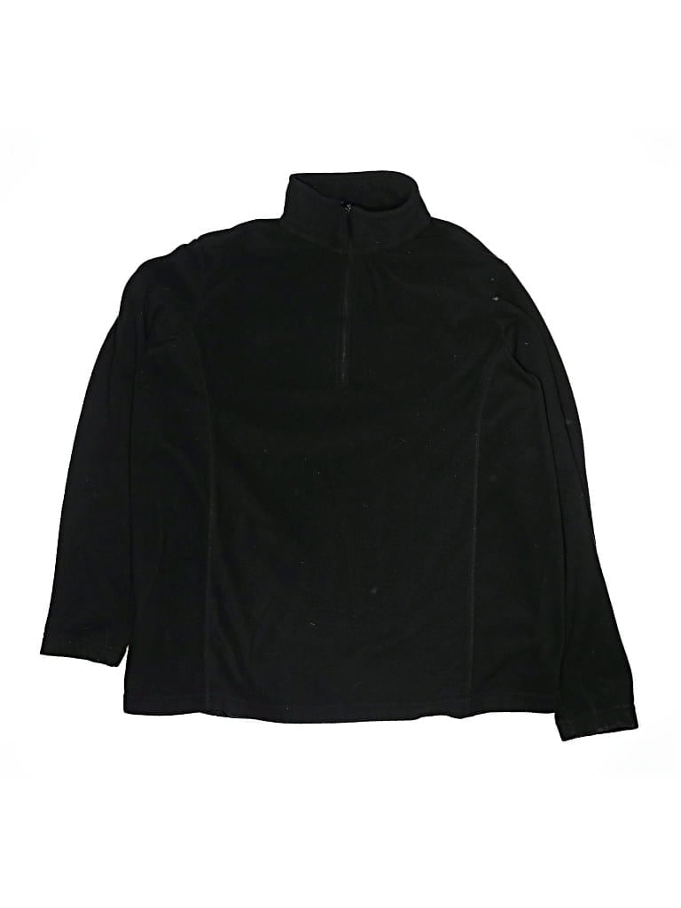 Pre-owned Lands' End Kids'  Track Jacket In Black