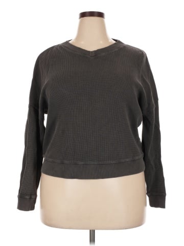 Madewell Waffle Knit Boxy Sweatshirt Tee (view 1)