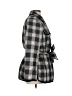 Talbots 100% Polyester Plaid Black Coat Size L - photo 4
